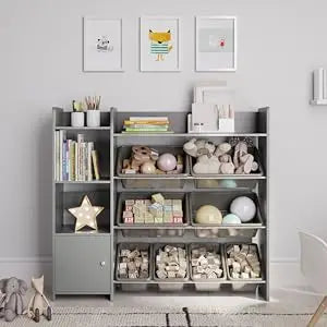 STURDIS Toy Storage Organizer with Bookshelf