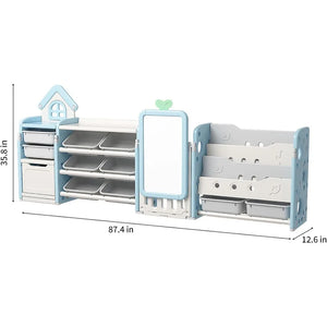 UNICOO Multifunctional Toy Storage Organizer with 3-Tier Shelves