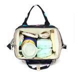 Floral Chic: Diaper Backpack with Stroller Straps