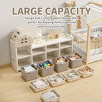 UNICOO Kids House Storage Organizer with 3-Tier Shelves