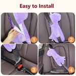 1Pc Baby Car Seat Head Support & Belt Protector – Cute Cartoon Safety Pillow for Kids