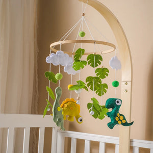 Musical Animal Crib Mobile with Soft Felt Hot Balloon Bed Bell, Newborn Hanging Toy with Crib Bracket – Perfect Baby Gift