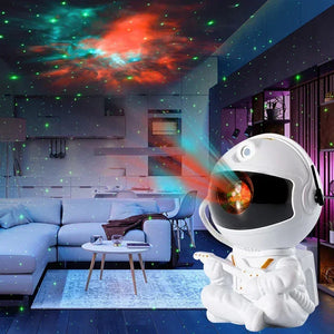 Galactic Dream: Astronaut Star Projector Night Light by XMSJ