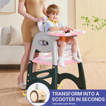 XMSJ 3-in-1 Convertible High Chair