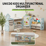 UNICOO Multifunctional Toy Storage Organizer with 3-Tier Shelves