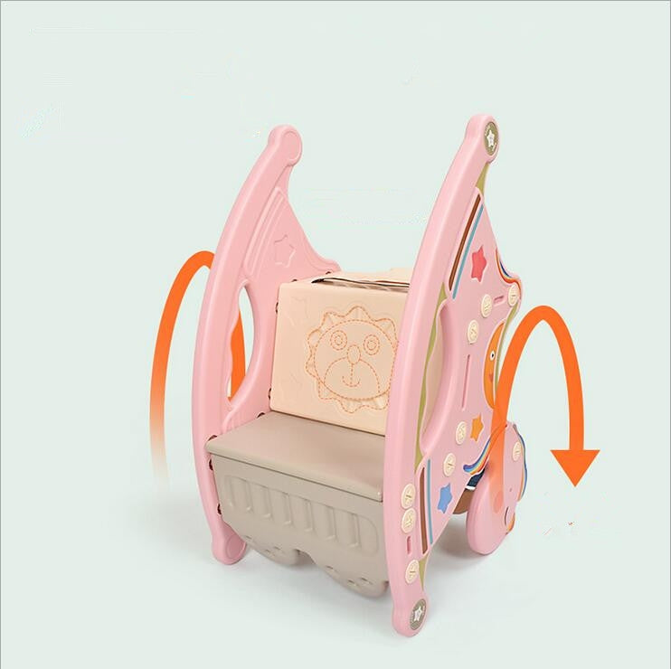 Baby Rocking Chair Light Green Plastic Cartoon Design
