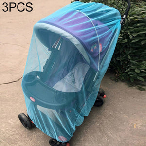 Baby Stroller Mosquito Net – 3 PCS Blue