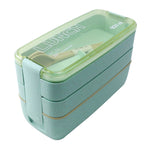 Bento Lunch Box 3-Layer Green