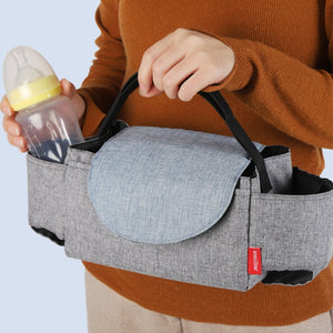 Diaper Bag Stroller Organizer Black Waterproof