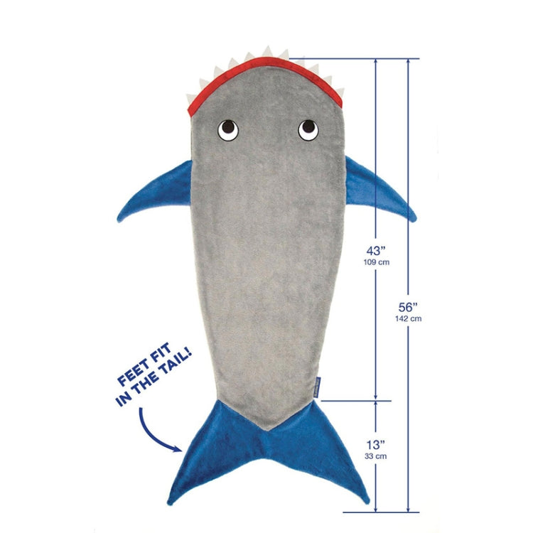 Winter Shark Mermaid Blanket Grey – Soft Fleece