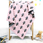 Baby Knit Blanket Pink 95×75 cm 