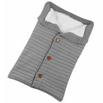 Baby Sleeping Bag Warm Light Grey Knit Fleece 