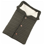 Baby Sleeping Bag Warm Dark Grey Knit Fleece 