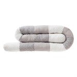 Crib Bumper Grey 12x250cm – Soft Cotton