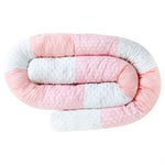 Crib Bumper Pink 12x250cm – Soft Cotton