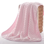 Baby Fleece Blanket Pink 75×100cm – Cotton 