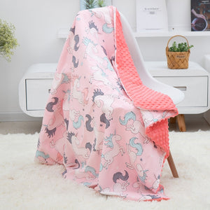 Cotton Baby Quilt Blanket Pink Pegasus – Soft