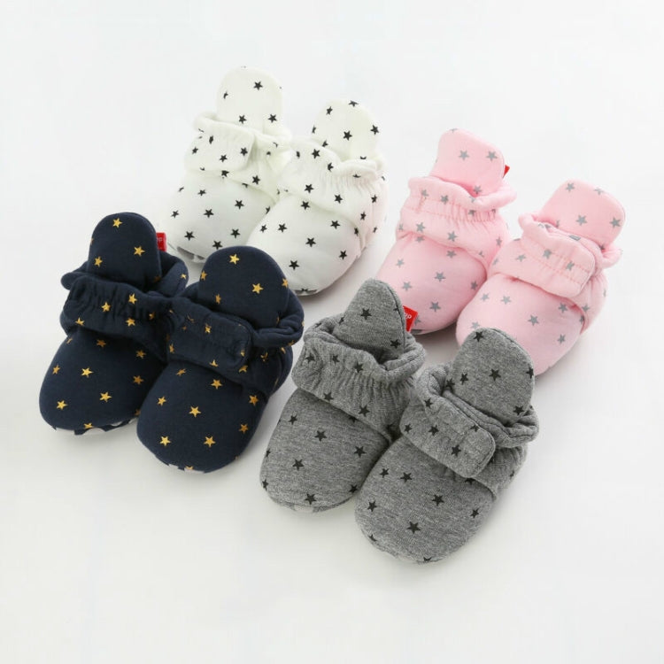 Knitted Cotton Baby Booties 0–1 Year 12cm White