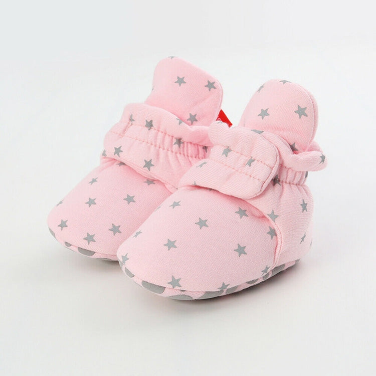 Knitted Cotton Baby Booties 0–1 Year 13cm Pink