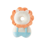 Infant Baby Learning to Walk Sitting Fall Protection Head Cotton Core Pillow Protector Safety Care (Lion Half Net and Half Fleece)