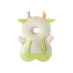Infant Fall Protection Head Pillow Protector with Cotton Core (Cow Half Net and Half Fleece Design)

