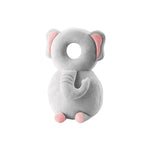 Infant Head Protector Pillow – Elephant Crystal Velvet Design – Adjustable Safety Care for Learning to Walk & Sit – Cotton Core & Crystal Velvet