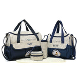 Multifunctional Mom Bag Set 5-in-1 Navy Blue