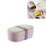 Oval Simple Lunch Box 800ml Pink 