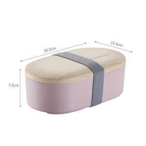 Oval Simple Lunch Box 800ml Pink 