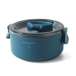 Portable Round Insulated Lunch Box 800ml Blue
