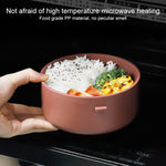 Portable Round Insulated Lunch Box 800ml Blue