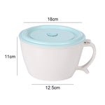 Wheat Fiber 1200ml Blue Plastic Lunch Box