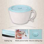 Wheat Fiber 1200ml Blue Plastic Lunch Box