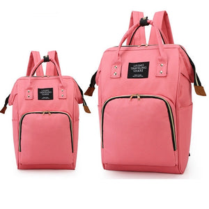 Diaper Backpack Pink Red Mummy