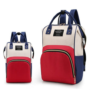 Diaper Backpack Red Beige Blue Mummy