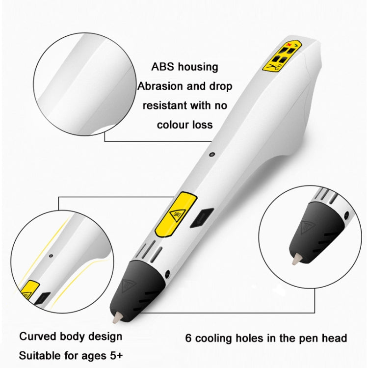 3D Printing Pen for Kids – Safe ABS, USB
