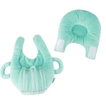 Infant Feeding Pillow with Bottle Holder – Soft Cotton, Blue 