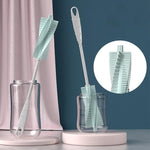 Pink Silicone Baby Bottle Brush 360° Rotating
