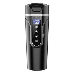 Car Heating Thermos Mug 450ml Black