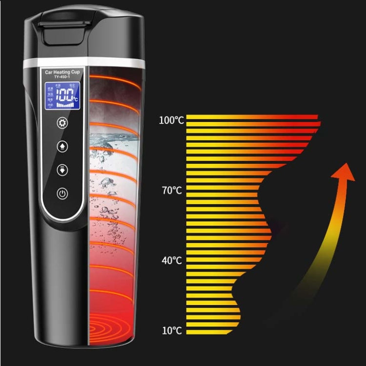 Car Heating Thermos Mug 450ml Black