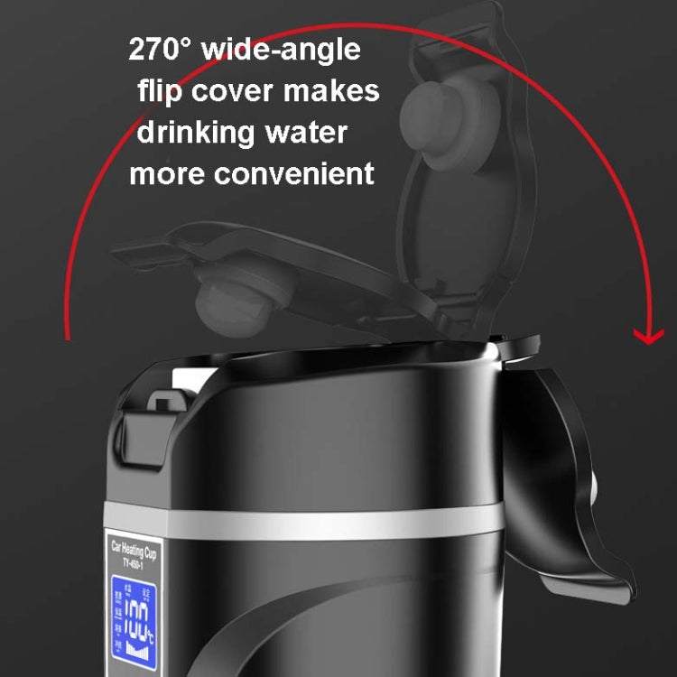 Car Heating Thermos Mug 450ml Black