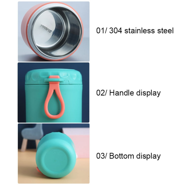 Stainless Steel Soup Cup 450ml Green