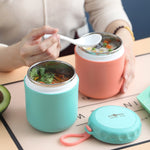 Stainless Steel Soup Cup 450ml Green