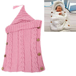 Pink Baby Sweater with Tassel Hat 