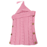 Pink Baby Sweater with Tassel Hat 