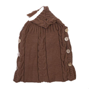 Brown Baby Sweater with Tassel Hat – Soft
