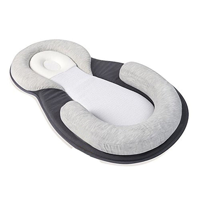 Baby Pillow for Newborns – Shaping, Anti-Roll Sleep Support for Safe and Comfortable Rest (Gray)