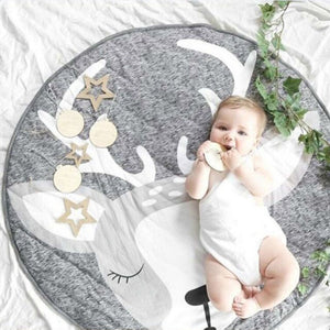 Deer Baby Play Mat 90cm Cotton Rug