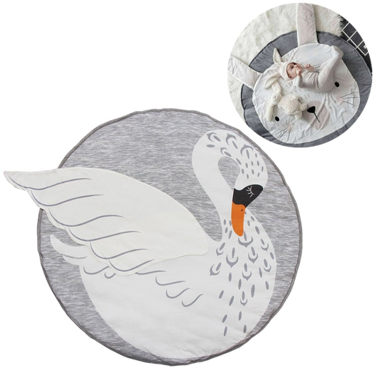 Swan Baby Play Mat 90cm Cotton Rug
