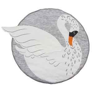 Swan Baby Play Mat 90cm Cotton Rug